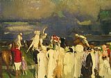 George Bellows Canvas Paintings - Polo Crowd